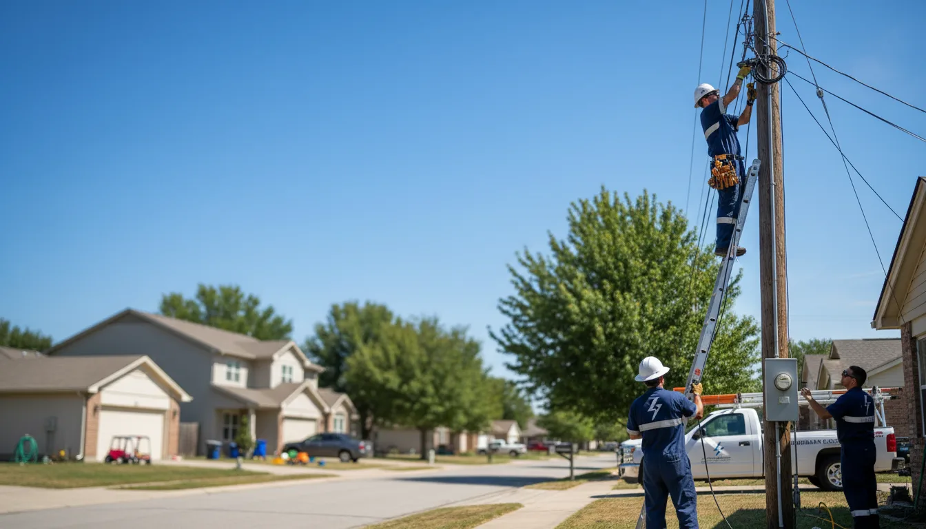 Residential electrician providing installation services in Garden, MI